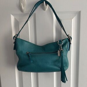 Coach Vintage Teal Leather Shoulder Bag